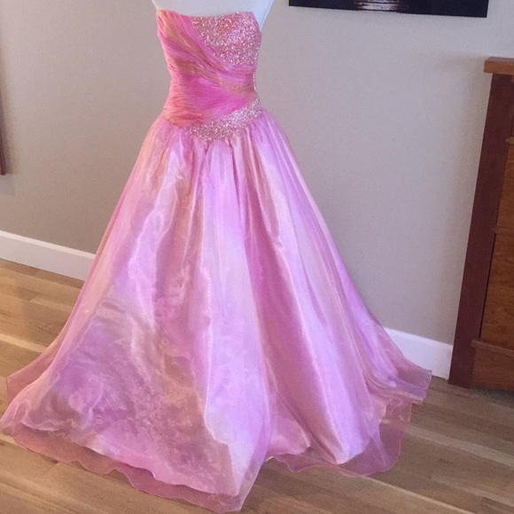 Princess Pink Prom Formal Dress Ball Gown Pageant Princess Quinceañera Barbie - Picture 8 of 16